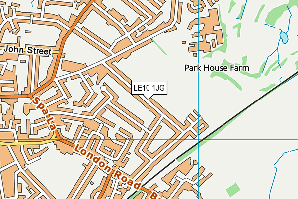 LE10 1JG map - OS VectorMap District (Ordnance Survey)