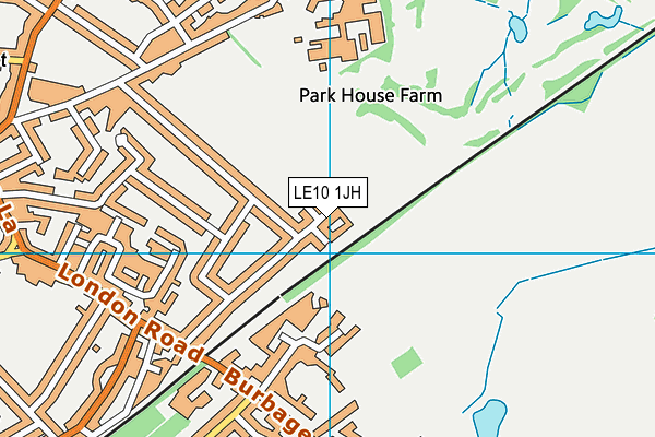LE10 1JH map - OS VectorMap District (Ordnance Survey)