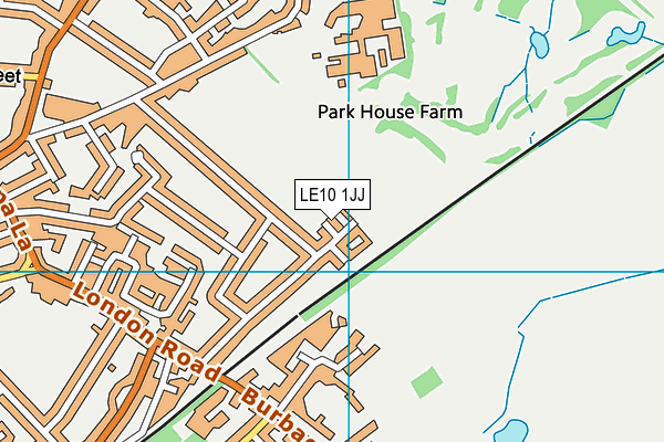 LE10 1JJ map - OS VectorMap District (Ordnance Survey)