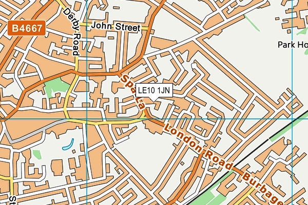LE10 1JN map - OS VectorMap District (Ordnance Survey)