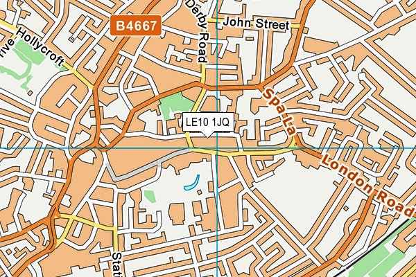LE10 1JQ map - OS VectorMap District (Ordnance Survey)