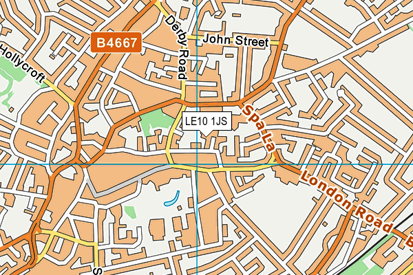 LE10 1JS map - OS VectorMap District (Ordnance Survey)