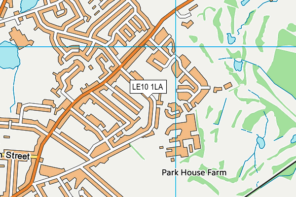 LE10 1LA map - OS VectorMap District (Ordnance Survey)