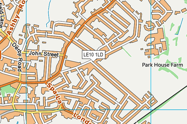 LE10 1LD map - OS VectorMap District (Ordnance Survey)