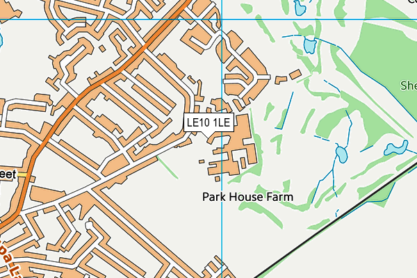LE10 1LE map - OS VectorMap District (Ordnance Survey)