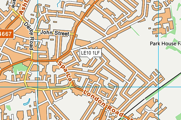 LE10 1LF map - OS VectorMap District (Ordnance Survey)