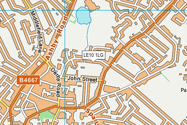 LE10 1LG map - OS VectorMap District (Ordnance Survey)