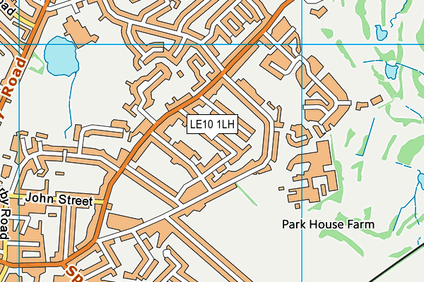 LE10 1LH map - OS VectorMap District (Ordnance Survey)