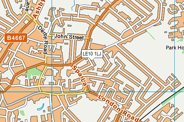 LE10 1LJ map - OS VectorMap District (Ordnance Survey)