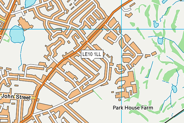 LE10 1LL map - OS VectorMap District (Ordnance Survey)