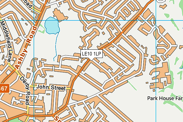 LE10 1LP map - OS VectorMap District (Ordnance Survey)
