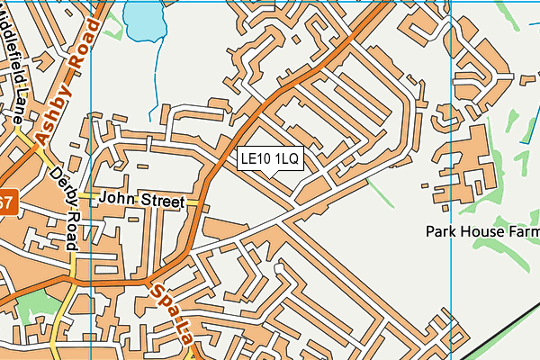 LE10 1LQ map - OS VectorMap District (Ordnance Survey)