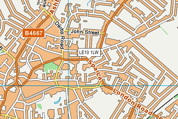 LE10 1LW map - OS VectorMap District (Ordnance Survey)
