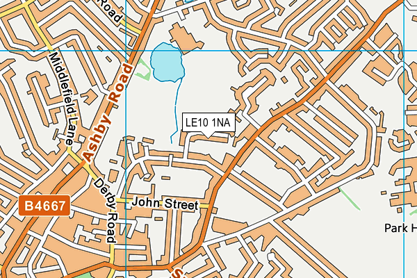 LE10 1NA map - OS VectorMap District (Ordnance Survey)