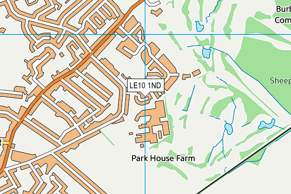 LE10 1ND map - OS VectorMap District (Ordnance Survey)
