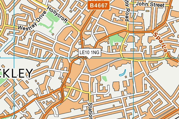 LE10 1NG map - OS VectorMap District (Ordnance Survey)
