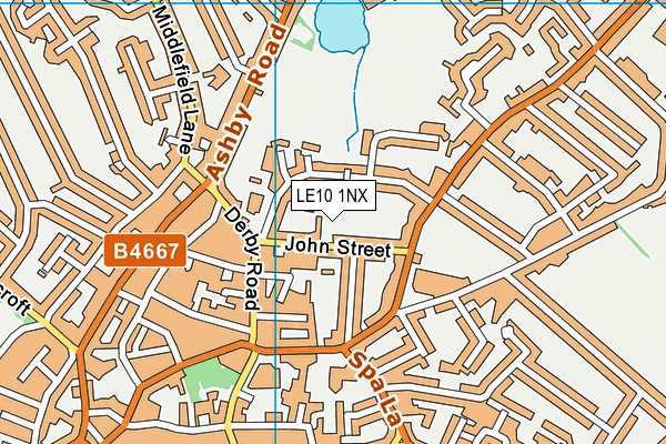 LE10 1NX map - OS VectorMap District (Ordnance Survey)
