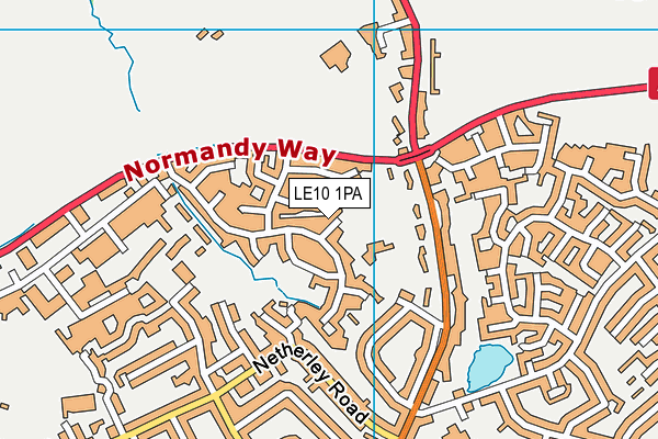 LE10 1PA map - OS VectorMap District (Ordnance Survey)