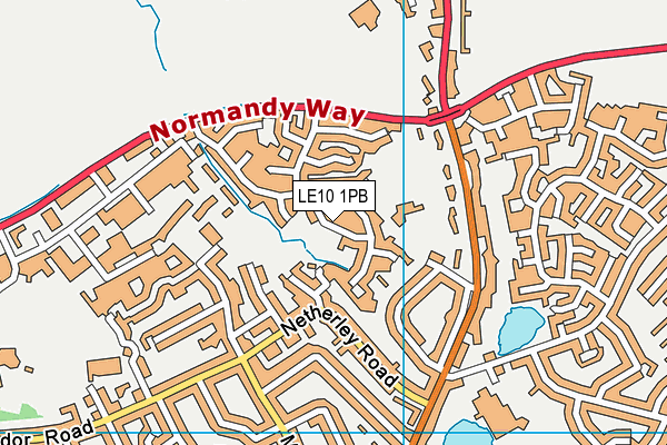 LE10 1PB map - OS VectorMap District (Ordnance Survey)