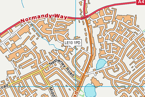 LE10 1PD map - OS VectorMap District (Ordnance Survey)