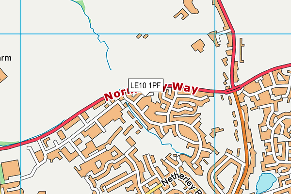 LE10 1PF map - OS VectorMap District (Ordnance Survey)