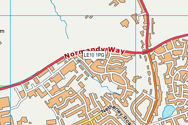 LE10 1PG map - OS VectorMap District (Ordnance Survey)