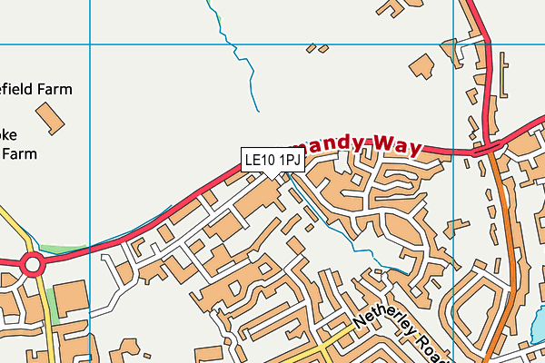 LE10 1PJ map - OS VectorMap District (Ordnance Survey)