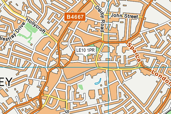 LE10 1PR map - OS VectorMap District (Ordnance Survey)