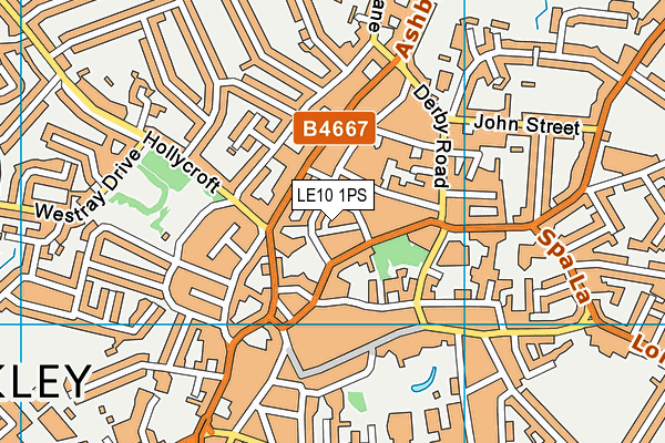 LE10 1PS map - OS VectorMap District (Ordnance Survey)