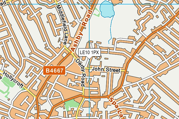 LE10 1PX map - OS VectorMap District (Ordnance Survey)