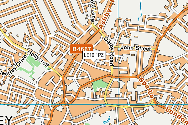 LE10 1PZ map - OS VectorMap District (Ordnance Survey)
