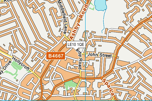 LE10 1QE map - OS VectorMap District (Ordnance Survey)