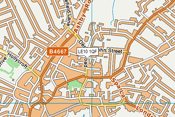 LE10 1QF map - OS VectorMap District (Ordnance Survey)