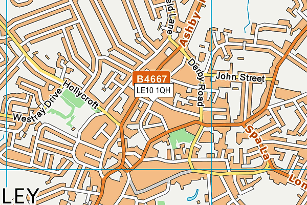 LE10 1QH map - OS VectorMap District (Ordnance Survey)