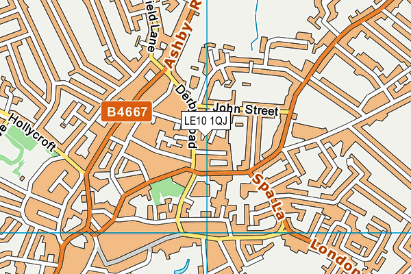 LE10 1QJ map - OS VectorMap District (Ordnance Survey)