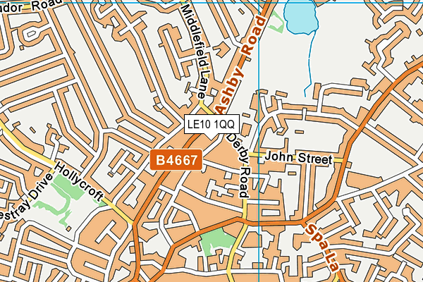 LE10 1QQ map - OS VectorMap District (Ordnance Survey)