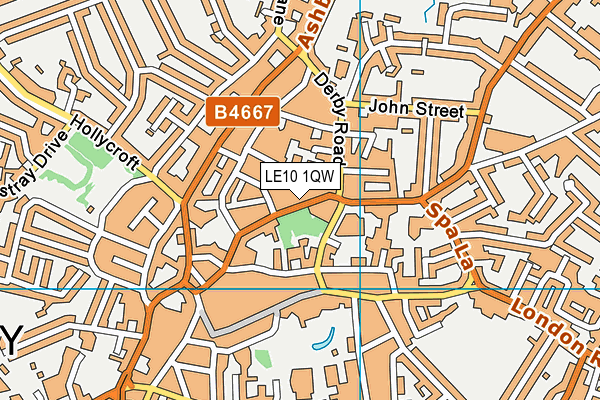 LE10 1QW map - OS VectorMap District (Ordnance Survey)