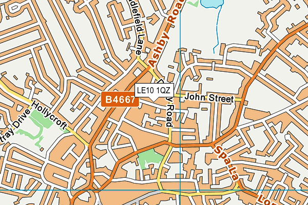 LE10 1QZ map - OS VectorMap District (Ordnance Survey)