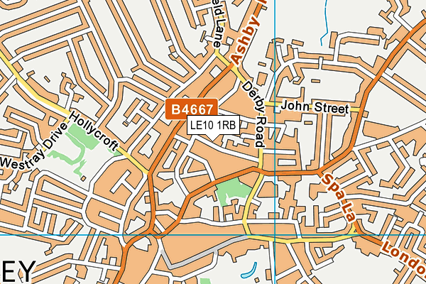 LE10 1RB map - OS VectorMap District (Ordnance Survey)