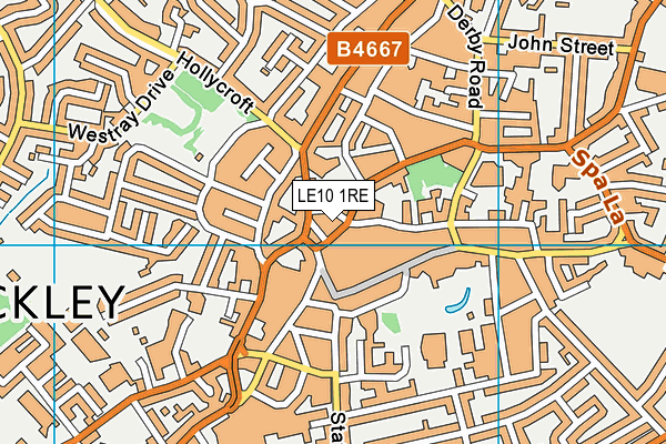 LE10 1RE map - OS VectorMap District (Ordnance Survey)