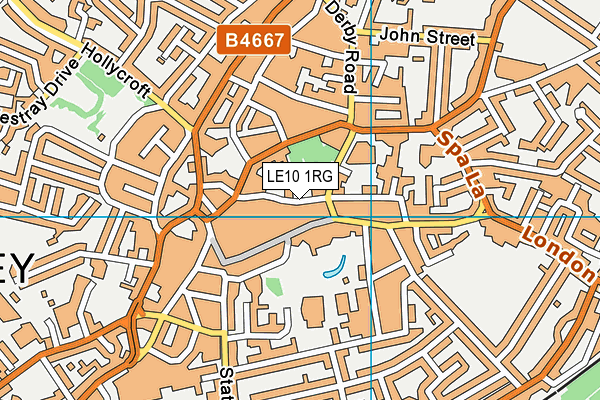 LE10 1RG map - OS VectorMap District (Ordnance Survey)