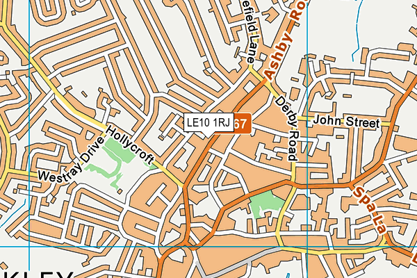 LE10 1RJ map - OS VectorMap District (Ordnance Survey)