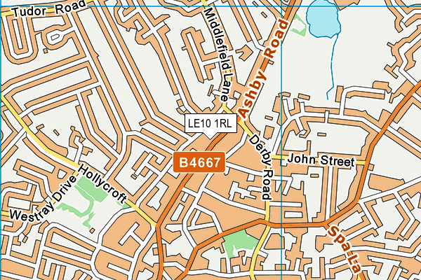 LE10 1RL map - OS VectorMap District (Ordnance Survey)