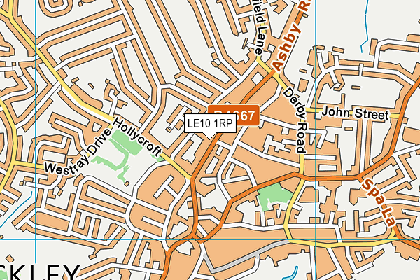 LE10 1RP map - OS VectorMap District (Ordnance Survey)