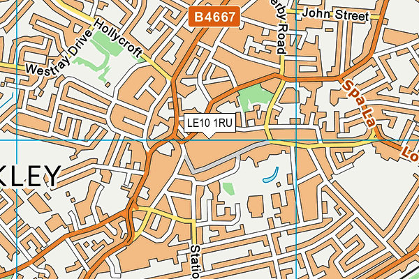 LE10 1RU map - OS VectorMap District (Ordnance Survey)