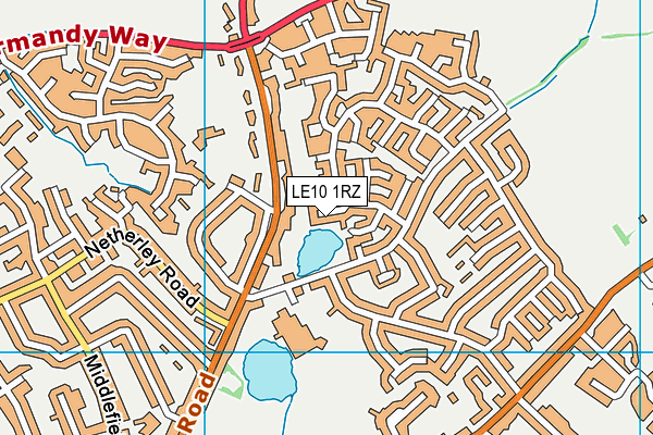 LE10 1RZ map - OS VectorMap District (Ordnance Survey)