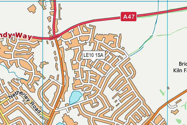 LE10 1SA map - OS VectorMap District (Ordnance Survey)