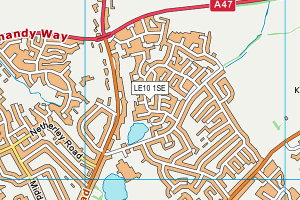 LE10 1SE map - OS VectorMap District (Ordnance Survey)