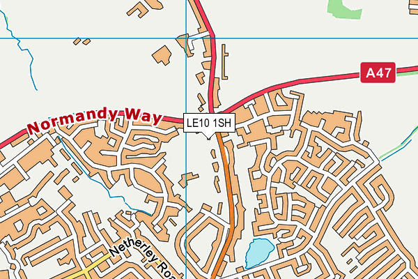 LE10 1SH map - OS VectorMap District (Ordnance Survey)
