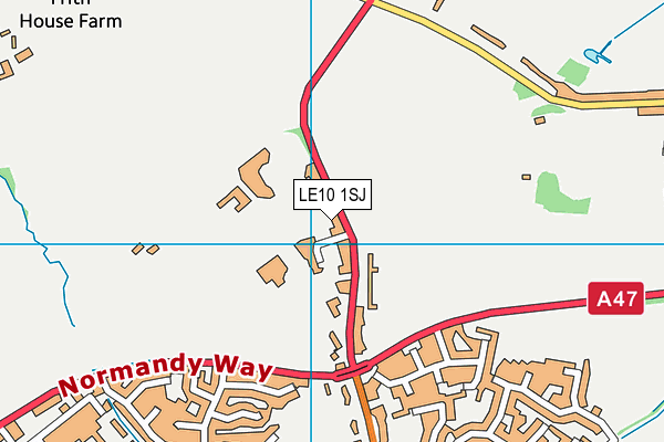 LE10 1SJ map - OS VectorMap District (Ordnance Survey)
